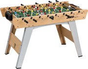 SPORTNOW Mesa de pebolim Mesa de futebol de mesa inclui 22 jogadores 2 bolas Pegas antiderrapantes Contadores Pernas inclinadas 121x87x77cm Madeira natural | Aosom Portugal