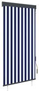 vidaXL Estore de rolo para exterior 100x250 cm azul e branco