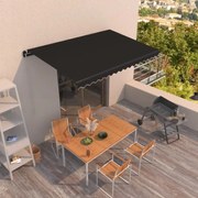 vidaXL Toldo retrátil manual 400x350 cm antracite