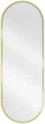 Mexen Loft espelho de casa de banho oval 100 x 35 cm, moldura dourada - 9851-100-035-000-50