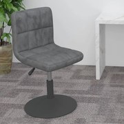 vidaXL Banco de bar giratório veludo cinzento-escuro
