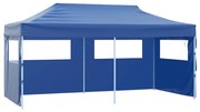 48865 vidaXL Tenda dobrável profissional festas 4 paredes 3x6m aço azul