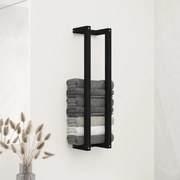 vidaXL Toalheiro 23x18x90 cm pinho maciço preto
