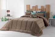 COLCHA GEIZA COR TAUPE: 1 colcha 260x260 cm ( largura x comprimento ) + 2 almofadas cheias 45x60 cm