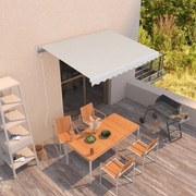 vidaXL Toldo retrátil automático 300x250 cm cor creme