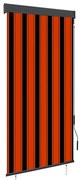Estore de rolo para exterior 100x250 cm laranja e castanho