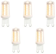 Conjunto de 5 Lâmpadas LED G9 Transparentes 3.5W 480 lm 2700K
