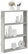 vidaXL Prateleira de parede 43x9x60 cm deriv. madeira cinza cimento