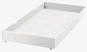 Gaveta com rodas para cama de criança, Come branco