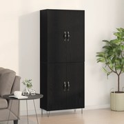 Armário Alto vidaXL Carvalho Preto 69,5x34x180 cm Madeiras de Engenharia