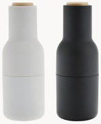 Moinhos de sal e pimenta de designer com tampa em madeira de faia Bottle Grinder, 2 uni.
