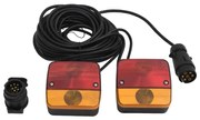 vidaXL Farolins reboque 2 pcs 10,5x5x9,5 lâmpada clássica 12V vermelho
