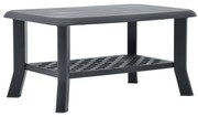 vidaXL Mesa de centro 90x60x46 cm plástico antracite