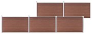 3053246 vidaXL Painel de vedação para jardim 872x106 cm WPC castanho