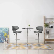 vidaXL Bancos de bar 2 pcs couro artificial cinzento