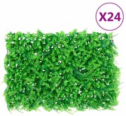  vidaXL Vedação de folhas de feto artificiais 24 pcs 40x60 cm verde