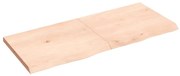 vidaXL Tampo de mesa 120x50x(2-4) cm carvalho maciço não tratado