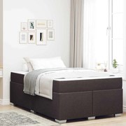 vidaXL Estrutura da Cama com colchão Marrom Escuro 120 x 190 cm tecido