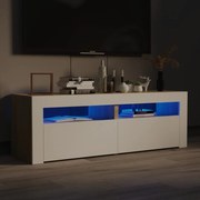 vidaXL Móvel de TV com luzes LED 120x35x40 cm branco e carvalho sonoma