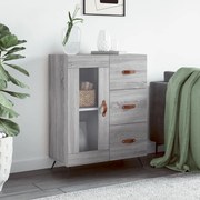 vidaXL Aparador 69,5x34x90 cm derivados de madeira cinzento sonoma