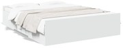 vidaXL Estrutura de cama c/ gavetas 150x200cm derivados madeira branco