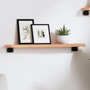 vidaXL Prateleira de parede 60x10x2 cm carvalho tratado castanho-claro