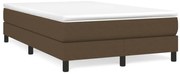 Cama boxspring com colchão 120x190 cm tecido castanho-escuro