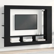Armário de TV Suspenso vidaXL Preto Carvalho 152x22x113 cm