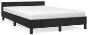 vidaXL Estrutura de cama sem colchão 120x190 cm Veludo preto