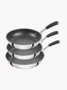 Frigideiras em aço inoxidável Poletto, conjunto de 3
