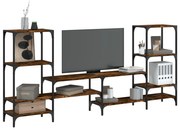 vidaXL Armário TV 206,5x28,5x95cm derivados de madeira carvalho fumado