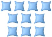 vidaXL Almofadas insufláveis cobertura piscina acima do solo 10pcs PVC