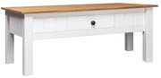 vidaXL Mesa de centro 100x60x45 cm pinho maciço Panama branco