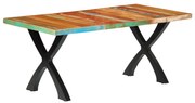 Mesa de jantar 180x90x76 cm madeira recuperada maciça