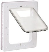 PawHut Porta para Cães e Gatos com Fechadura Magnética 2 Vias de Sistema de Bloqueio Porta 31,5x5,5x39cm Branco | Aosom Portugal