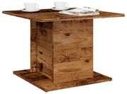vidaXL Mesa de centro 55,5x55,5x40 cm derivados madeira madeira velha