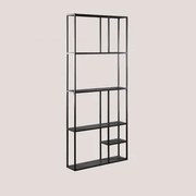 Estante Modular De Parede 80x180 Cm Em Aço Thura Negro-de-fumo - Sklum