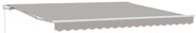 vidaXL Toldo Retrátil Cinzento-claro 400 × 300 cm Poliéster e Alumínio