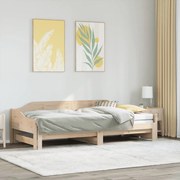 vidaXL Sofá-cama com gavetão 90x190 cm madeira de pinho maciça