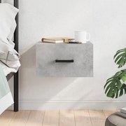 vidaXL Mesa cabeceira montagem na parede 35x35x20 cm cinzento cimento