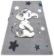 Tapete PETIT ELEPHANT ELEFANTE ESTRELA cinzento