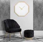 Relógio de Parede Goldy Octagonal – 56x6,5x56 cm – Dourado – Design Mo