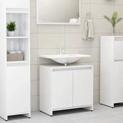 vidaXL Armário casa de banho 60x33x61 cm contrapl. branco brilhante