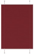 vidaXL Plissado Cego Bordéus Vermelho 100x100 cm Largura Tecido 99,4cm