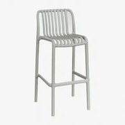 Taburete Alto De Jardim Empilhável Em Polipropileno Wendell Verde Cáqui & ↑75 Cm - Sklum