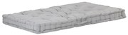 vidaXL Almofadão p/ móveis de paletes algodão 120x80x10 cm cinzento