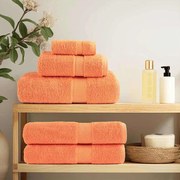 vidaXL Toalha de Convidado SOLUND Laranja 550 gsm