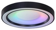 Candeeiro de Teto Preto c/ LED RGBW Dimerizável e Comando - Arco