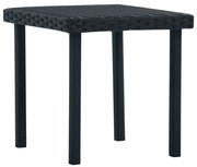 Mesa de centro para jardim 40x40x40 cm vime PE preto