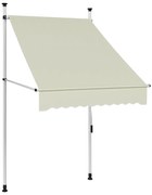 vidaXL Toldo retrátil manual 100 cm creme
